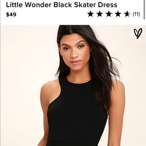 NWT Lulu’s Little Wonder Black Skater Dress